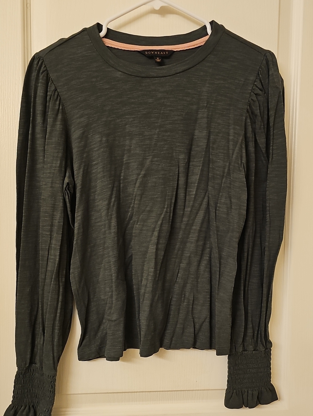 DownEast Long Sleeve Crewneck Shirt in Dark Green